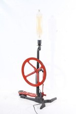 Vecchio Zahnarzt Trapano Ghisa Metallo Design Lampada a Stelo Unico Vintage