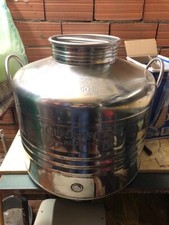 2 Bidoni Fusti Contenitori Per olio 50 litri Inox