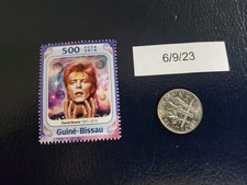 David Bowie cantautore inglese 2016 Guine Bissau timbro (c)