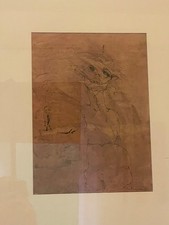 Enrico Colombotto Rosso – Figura – China su cartoncino giallo 