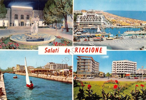 Cartolina riccione vedute - vedute, 1971