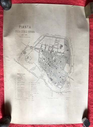 Pianta della città ferrara - pianta,