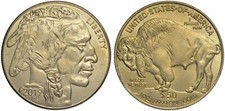 STATI UNITI D'AMERICA - 50 DOLLARI 2019 BUFFALO 1 ONCIA GOLD - NON ORO - COPIA