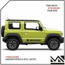 2 ADESIVI stickers SCRITTA LOGO SUZUKI PER VITARA SANTANA JIMNY COLORE NERO