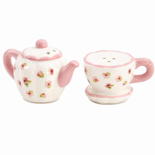 Teiera rosa floreale shaker