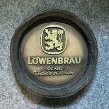 Insegna da parete barile tondo birra Lowenbrau arte bar tedesca decorazione fibra di vetro