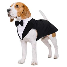 Abito Smoking per Cani Set Vestito Bandana Collare Cani per Matrimoni Cani