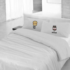 Coppia federe COME PANE E CIOCCOLATA letto matrimoniale Idea Regalo SanValentino