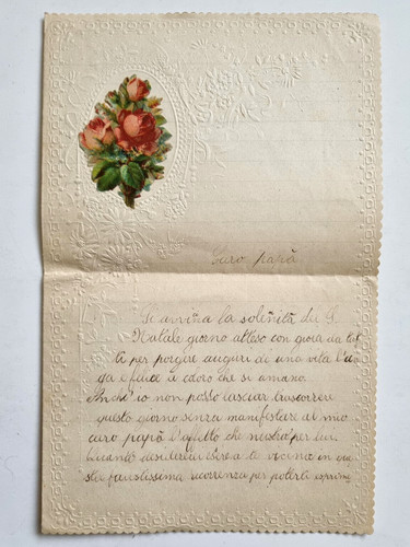 Vecchia lettera natale - vecchia,