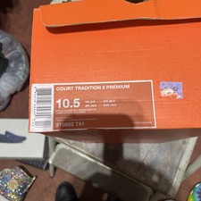 Nike Court Tradition 2 Premium oro metallizzato taglia 10,5 con scatola leggermente indossate