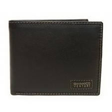 Portafoglio in pelle c/patta e