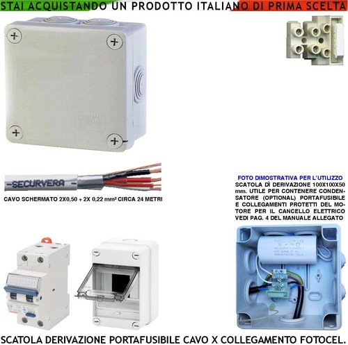 Scatola derivazione cancello - scatola,