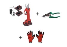 Kit Potatura Potatrice Cesoia Forbice Taglia Rami + Forbice Manuale + Guanti