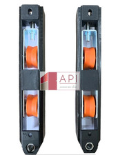 CARRELLI PER SCORREVOLI REGISTRABILI A 2 RUOTE PER ANTE DI ALLUMINIO