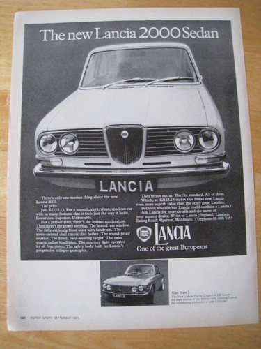 Lancia 2000 sedan one - 2000, of