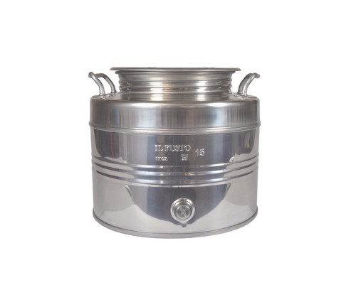 Fusto inox per - olio, graffato