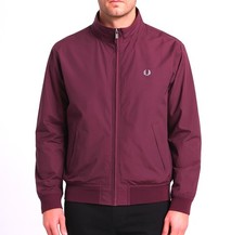 Fred Perry giacca uomo taglia M bomber imbottito Brentham rosso vinaccia 154866