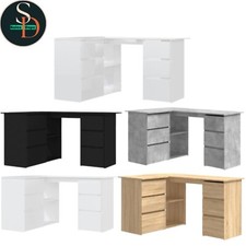 Scrivania Angolare Truciolato Casa Ufficio Computer Tavolo Studio Multicolore vidaXL