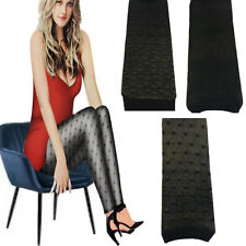 Collant calze donna autoreggenti velate nere intimo sexy parigine elastiche