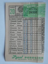 TOTOCALCIO SCHEDINA GIOCATA 1960 concorso 20 Calcio 