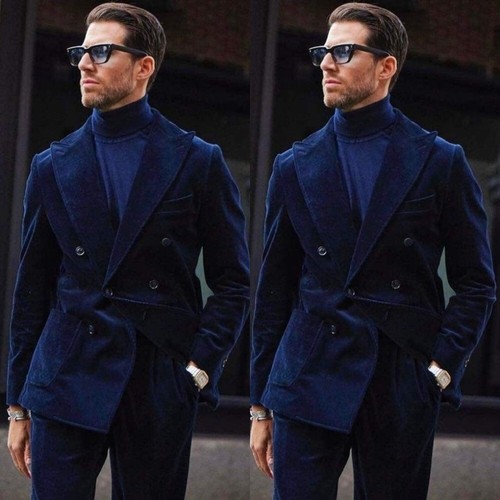 Tute uomo velluto navy - , pizzo