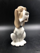 Statua statuine figura soprammobile cane BASSET  porcellana Lladro anno 1982