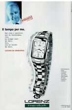 PUBBLICITA  VINTAGE ORIGINALE DEL 2002 : OROLOGI LORENZ BY LORENZO DE CRESCENZO