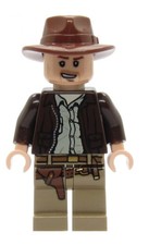 Indiana Jones (Open-Mouth Grin) - LEGO Indiana Jones Minifigure - iaj044 - 7196