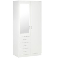 DecHome Armadio Moderno con Guardaroba 2 Ante Bianco 426831