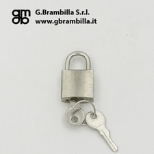 LUCCHETTO OTTONE NICHEL SATINATO MM.20 BORSETTA BORSA VALIGIA PORTA GIOIELLI