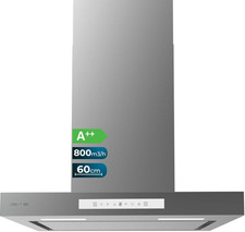 Cappa Aspirante 90 Cm - Cappa Cucina. Bolero Flux TT 608000 Slim Glass White A++