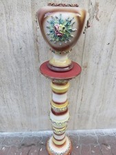 COLONNA e VASO in CERAMICA decorata con FIORI A RILIEVO CEDAM Capodimonte vintag