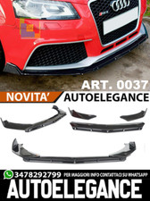 AUDI A3 8P 2008-2012 LIFT SPLITTER PARAURTI ANTERIORE NERO LUCIDO LOOK RS - 3P -
