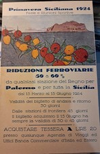 CARTOLINA  FASCISMO   PRIMAVERA SICILIANA 1924 FP NV