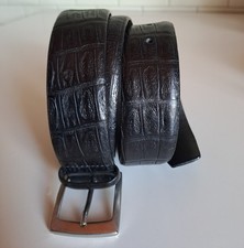 CINTURA DA UOMO NERA IN VERA