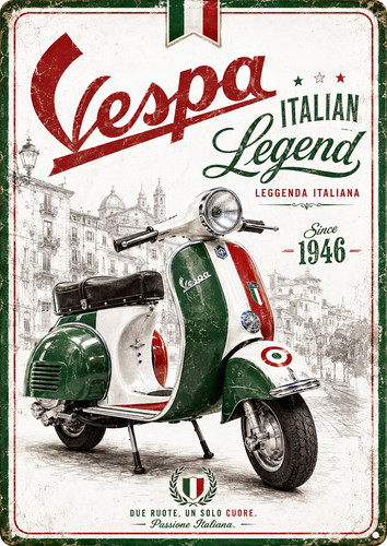 Poster vespa italian legend - vespa,