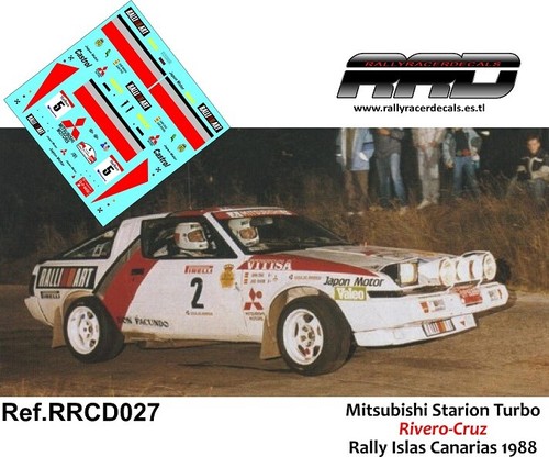 Decal calca mitsubishi - 1/43;,