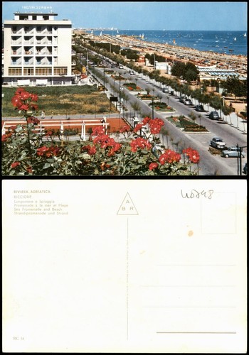 Cartolina riccione lungomare - cartolina,