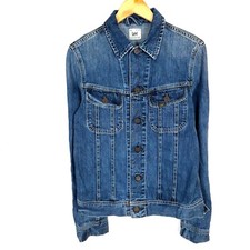 Giacca jeans donna LEE taglia M denim colletto blu stile western con bottoni ...