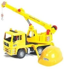 Bruder 01973 - Limited Edition Camion MAN TGA con Gru 02754 + Bruder elmetto - s