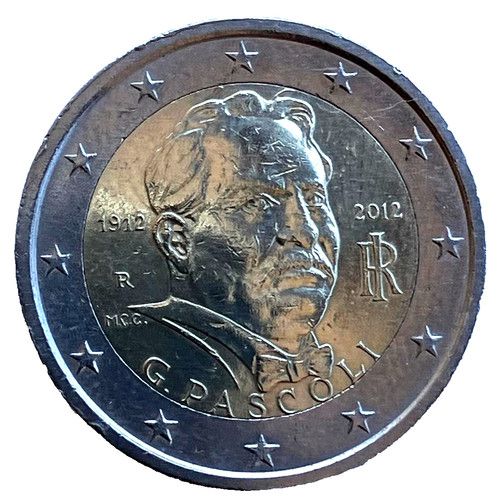 Moneta commemorativa pascoli - moneta,