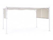 Gazebo pergola 4x3 m con struttura in acciaio - Cedro R-0795493.
