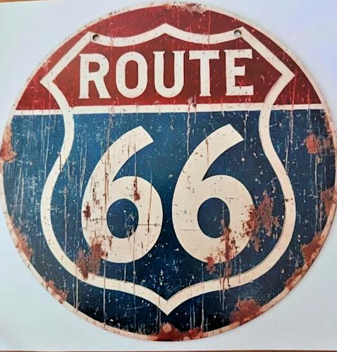 Insegna metallo route 66 - insegna,