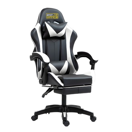 Sedia gaming bianco nera - sedia,