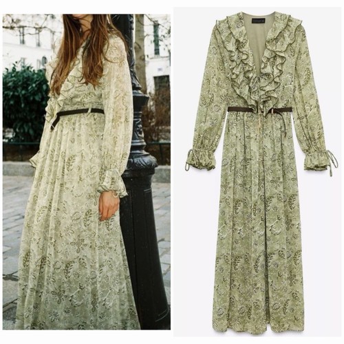Abito midi zara - floreale, con