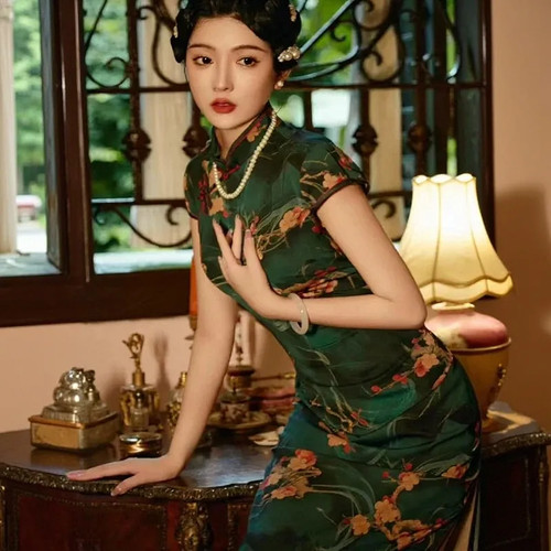 Abito midi donna - abito, cheongsam