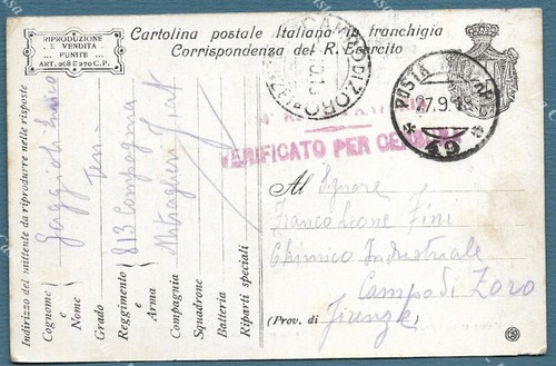 Ravaglia 1918 cartolina - ravaglia,