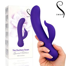 Swan Duchess Purple Rabbit Vibrator Clit Vagina Dildo Sex Toy Donna Vibratore