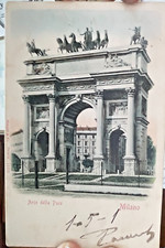 9 cartoline MILANO P.ZA CORDUSIO - ARCO DELLA PACE - Milano 7 valigia