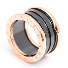 Anello Bulgari Uomo S B ZERO1 Misura 53 Misura Effettiva 12 Oro Rosa Ceramica BVLGARI 750P